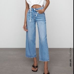 Zara High-Rise Wide Leg Crop